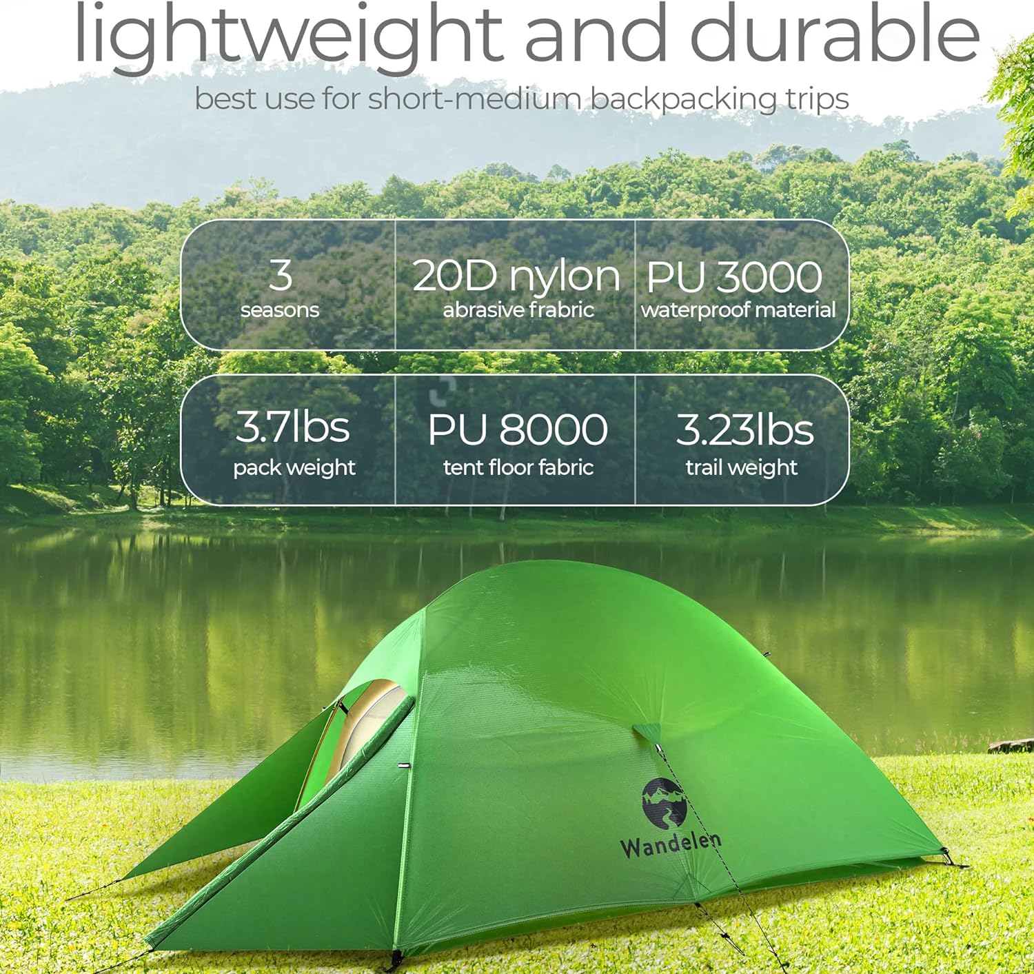 Wandelen Appalachian 2 lightweight backpacking tent